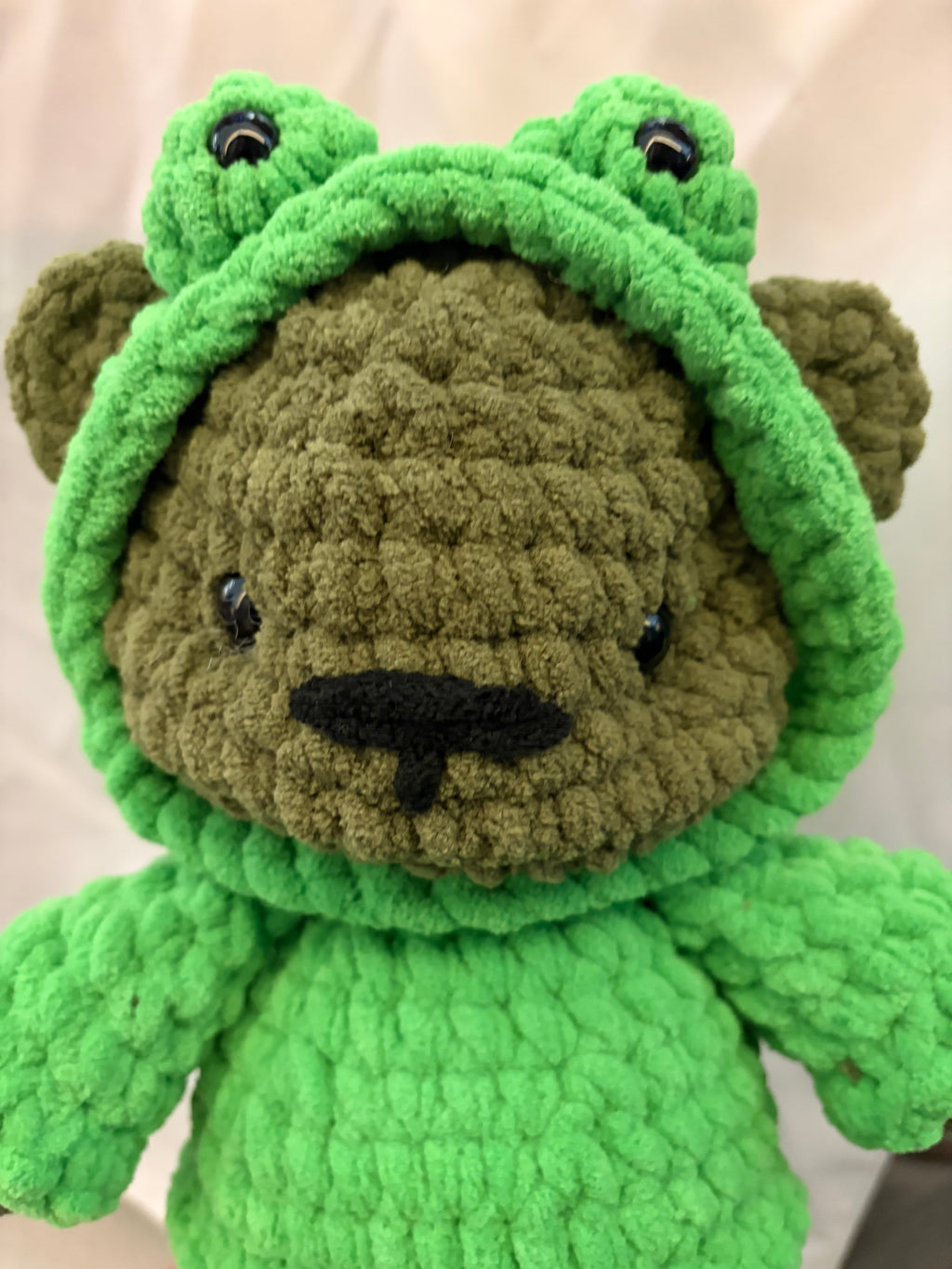 Crochet Bear Wearing Hoodie