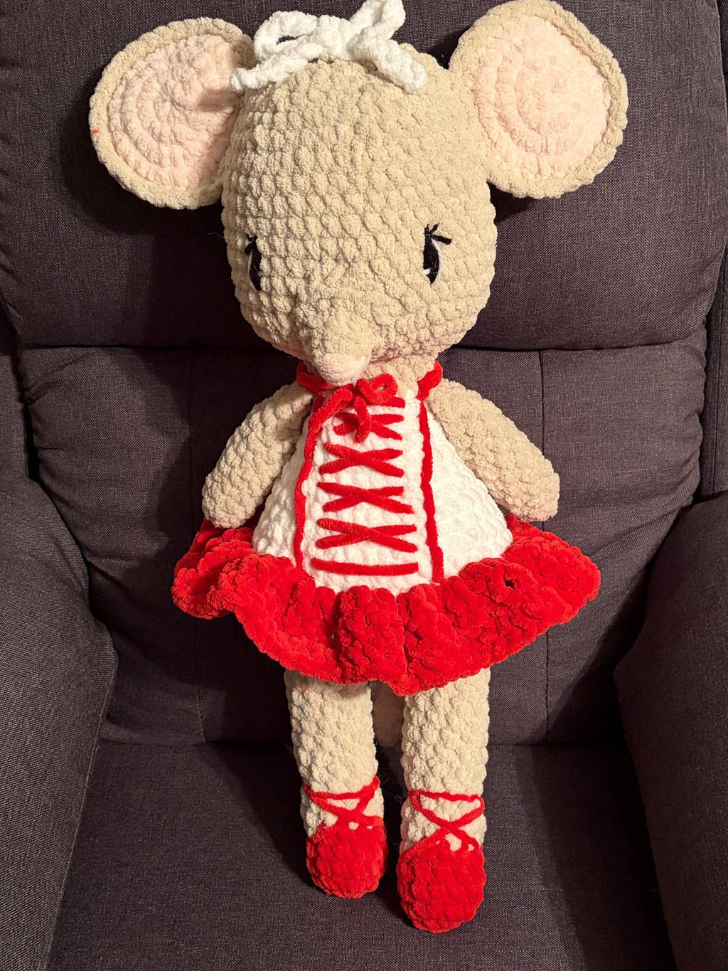 Crochet Mouse Plushie with Tutu