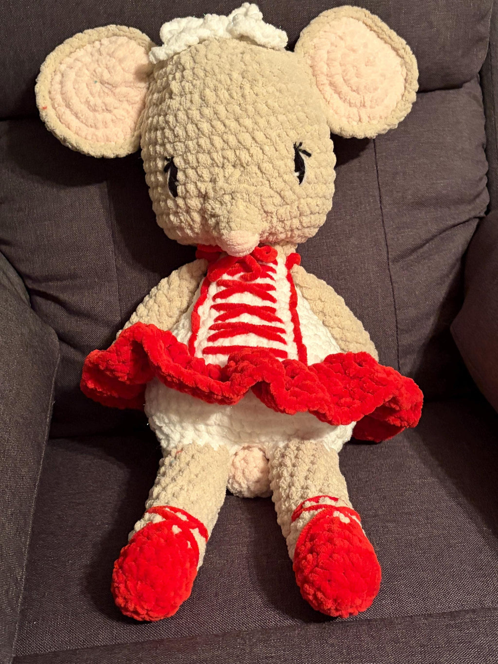 Crochet Mouse Plushie with Tutu